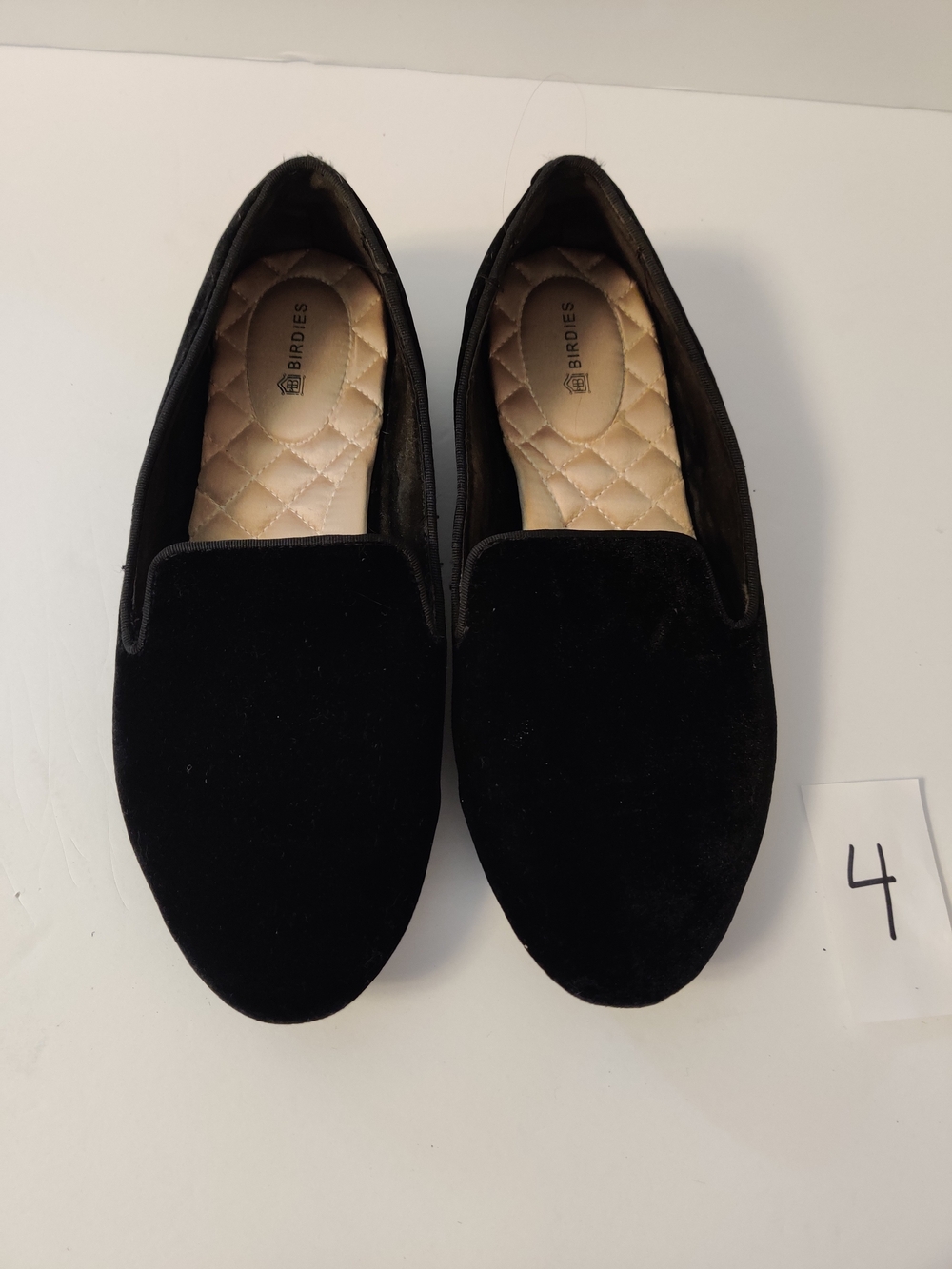 Birdies Black Velvet Slip-On Loafers 7.5